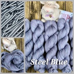 Steel Blue - High Twist - (4-fädig)