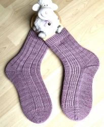 Handgestrickte Socken (38/39) Handfärbung